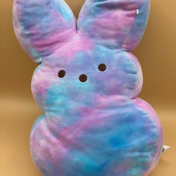 Colorful Tie-Dye Bunny Plush Toy Peeps 15” - Picture 1 of 4